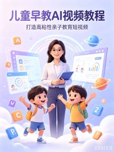 儿童早教AI视频教程，打造高粘性亲子教育短视频