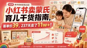 小红书卖育儿干货指南，高客单价虚拟资料案例