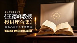 王德峰教授讲座合集｜复旦哲学王子亲授｜直击心灵的人生智慧课