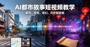 AI都市故事短视频教学 都市、民俗、奇幻、历史都能做