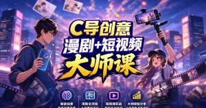 C导AI-漫剧+创意短视频大师课 ​从入门到精通，掌握实战技巧