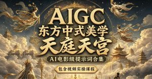 东方中式美学天宫AI电影级提示词合集 上了CCTV新闻的视频，含MJ课程