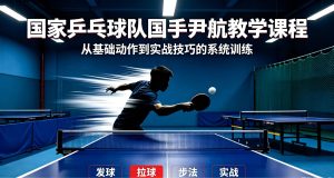 国家乒乓球队国手尹航教学课程