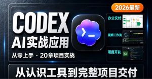 王喆-Codex实战应用课 ​从零上手，从认知工具到完整项目交付