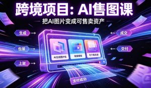 跨境项目：AI售图课，虚拟产品