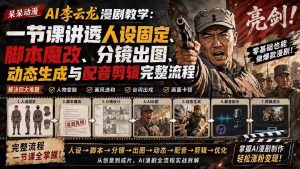 AI李云龙漫剧｜一课掌握爆款制作全流程