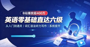 B站播放超400万《英语零基础直达六级》